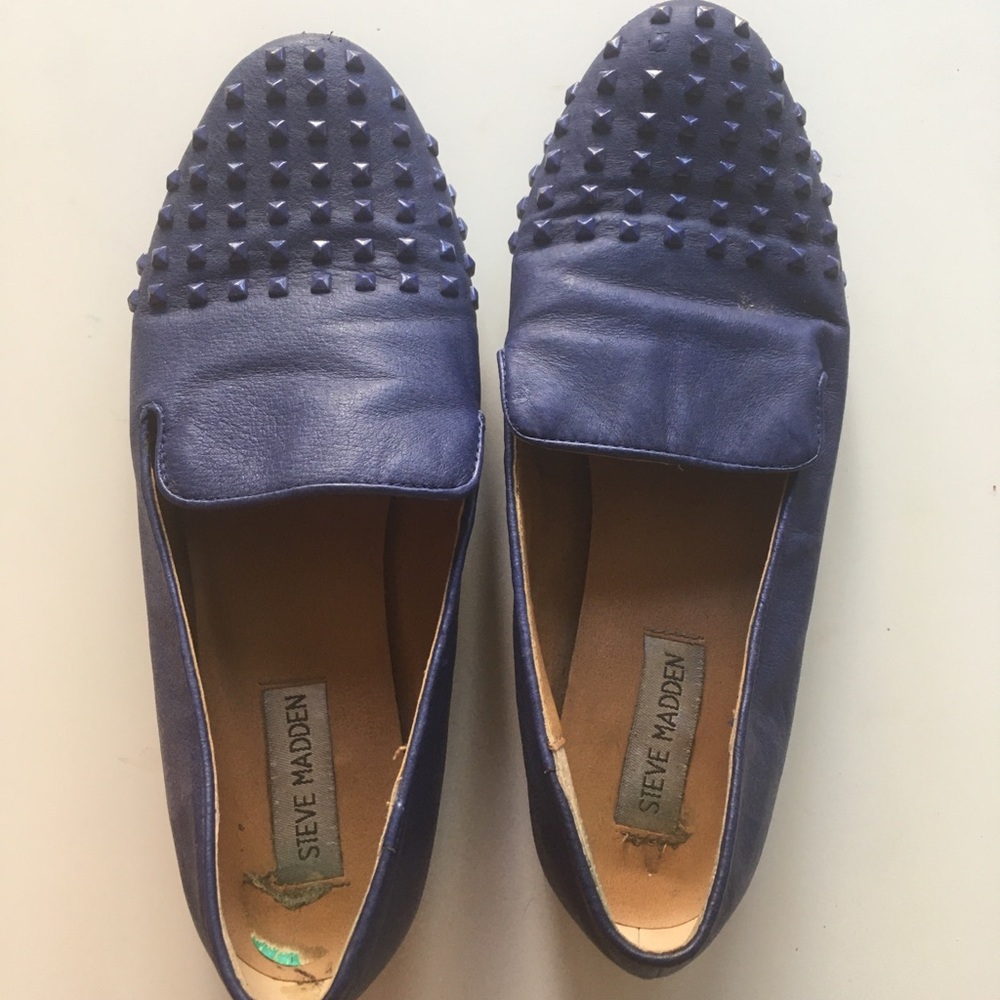 Steve Madden Blue Leather Flats